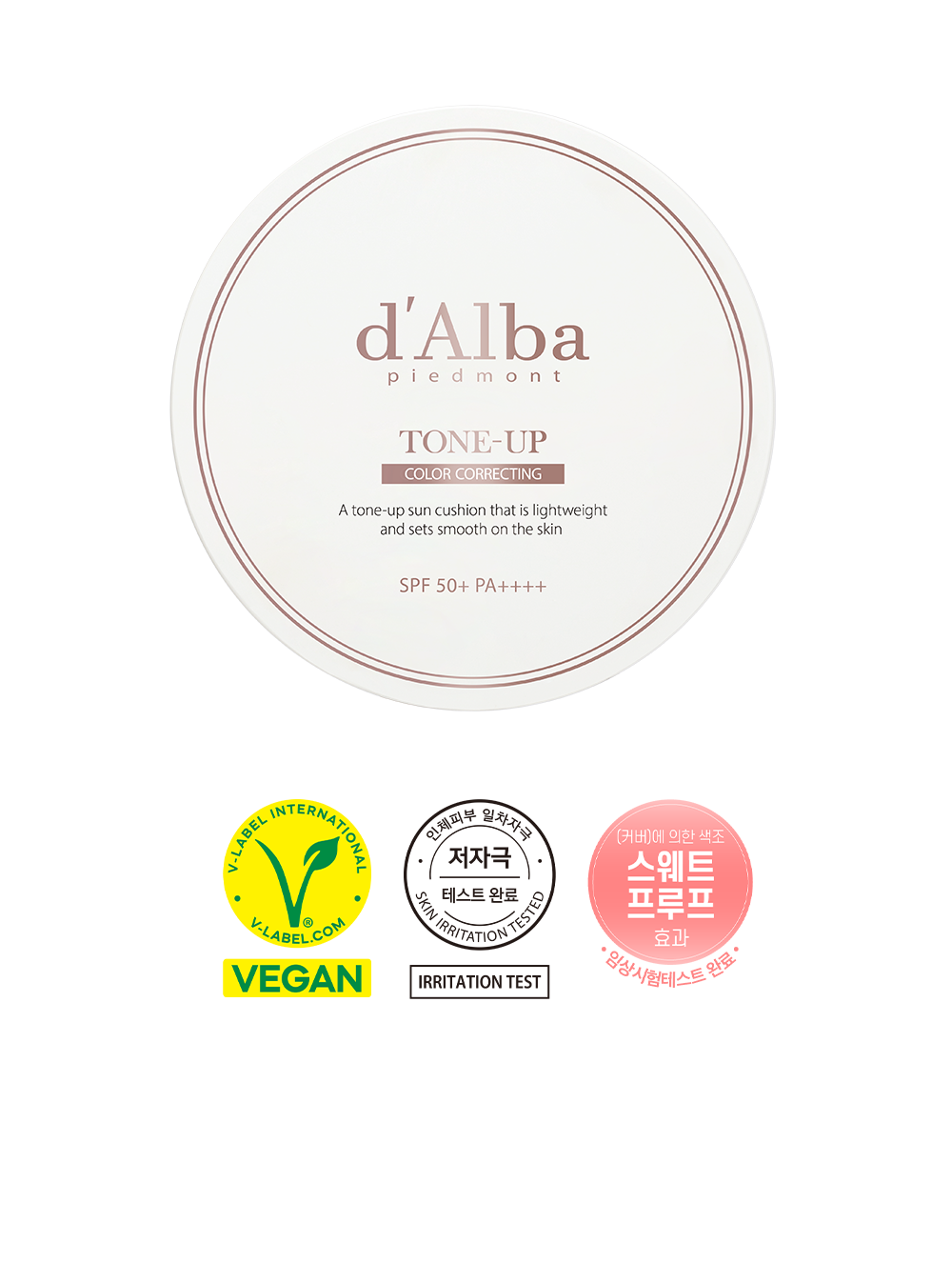 d’Alba Waterfull Tone‑Up Sun Cushion SPF50+ PA++++- 달바 톤업 선쿠션