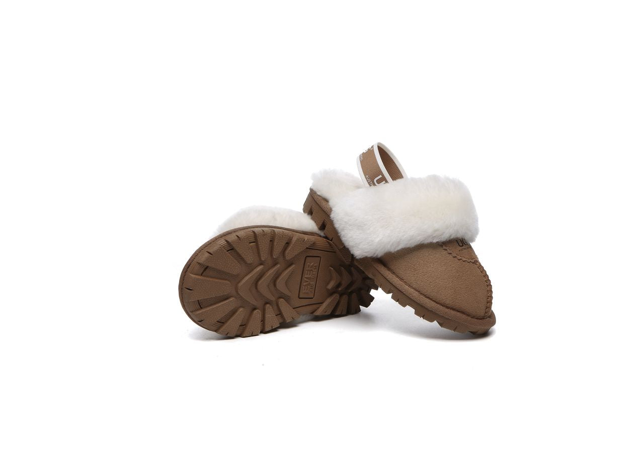 AS UGG Waffle Kids Slippers- 와플 키즈 슬리