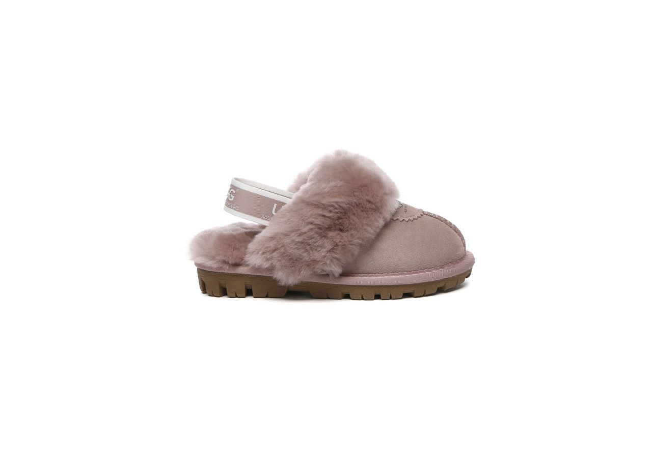 AS UGG Waffle Kids Slippers- 와플 키즈 슬리