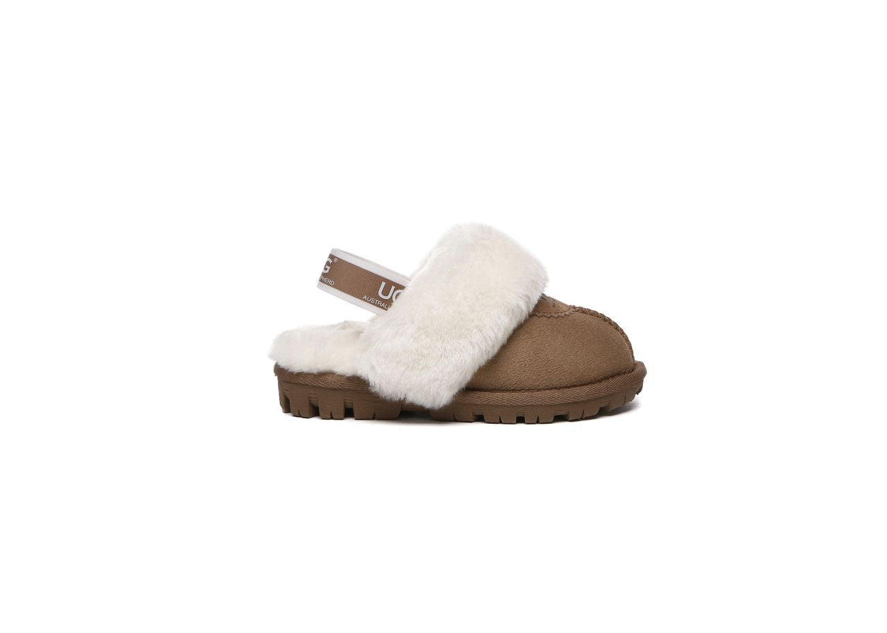 AS UGG Waffle Kids Slippers- 와플 키즈 슬리