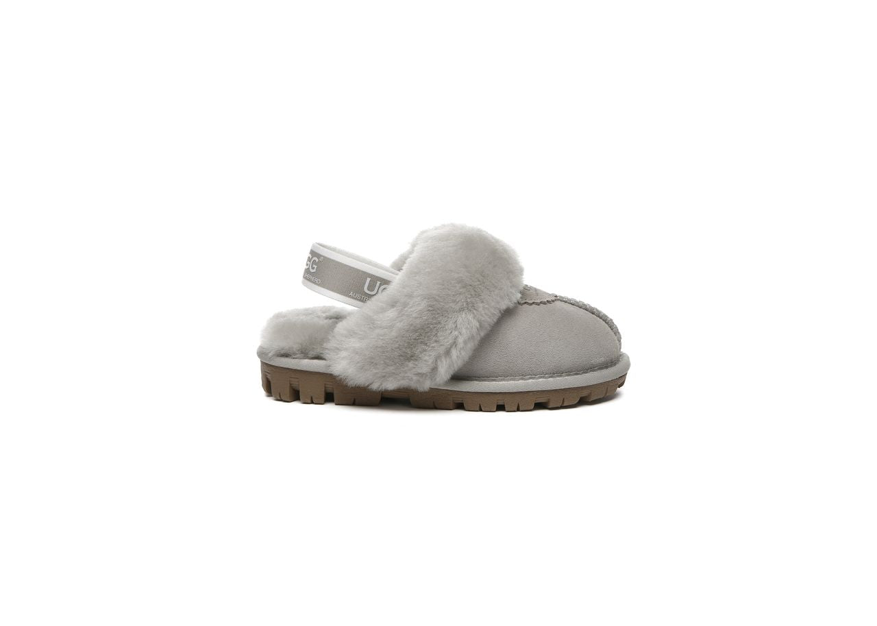AS UGG Waffle Kids Slippers- 와플 키즈 슬리