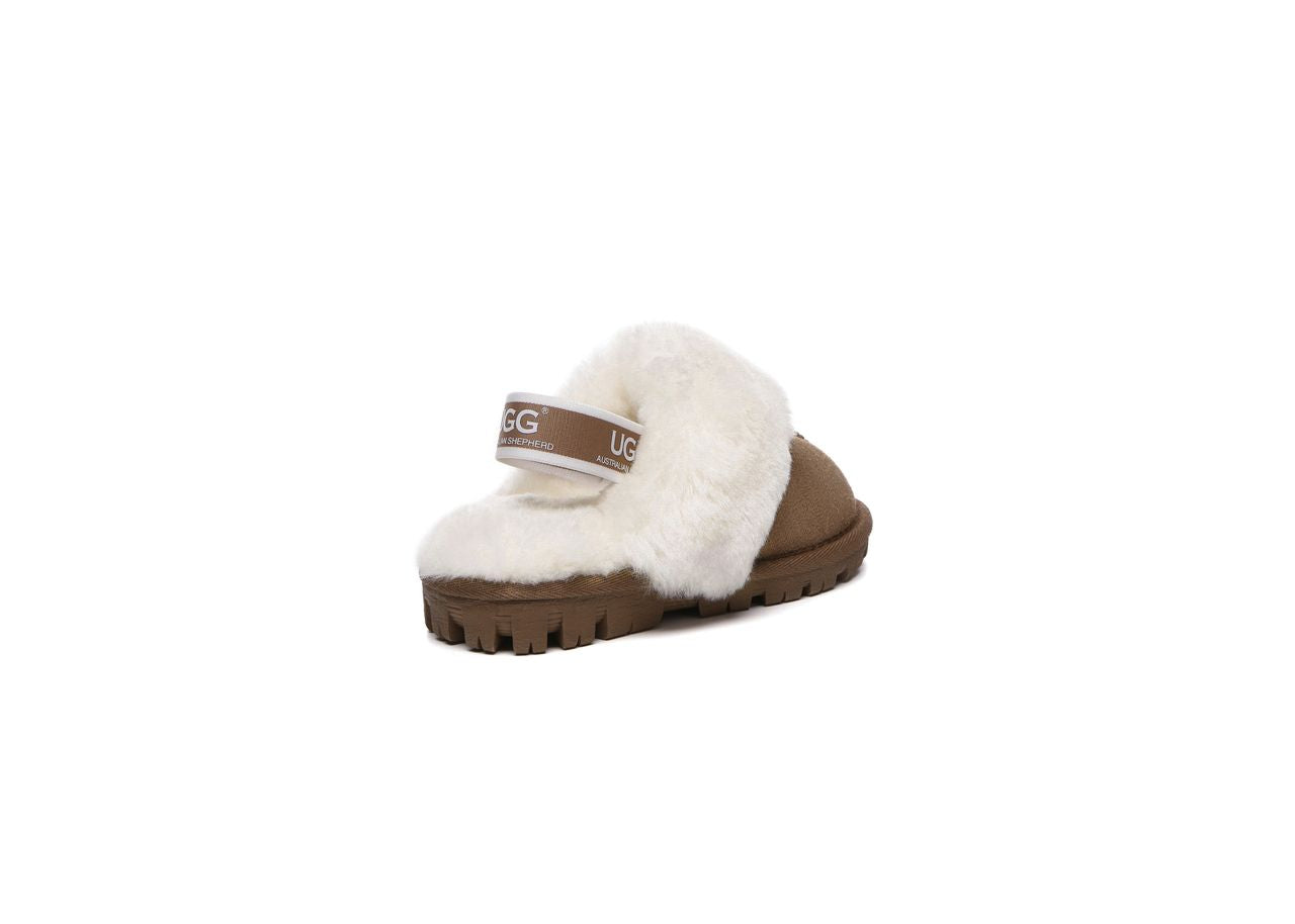 AS UGG Waffle Kids Slippers- 와플 키즈 슬리