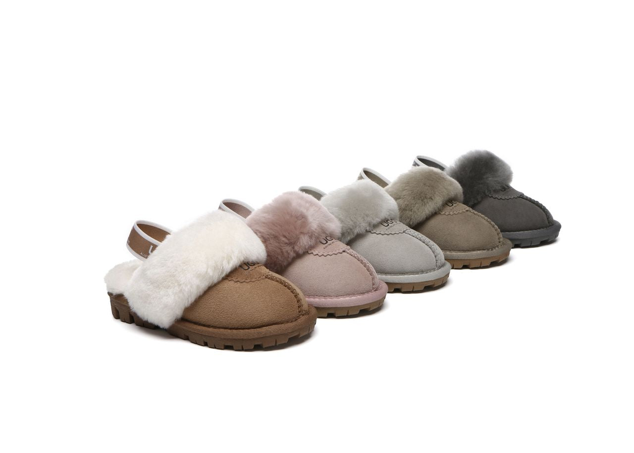 AS UGG Waffle Kids Slippers- 와플 키즈 슬리